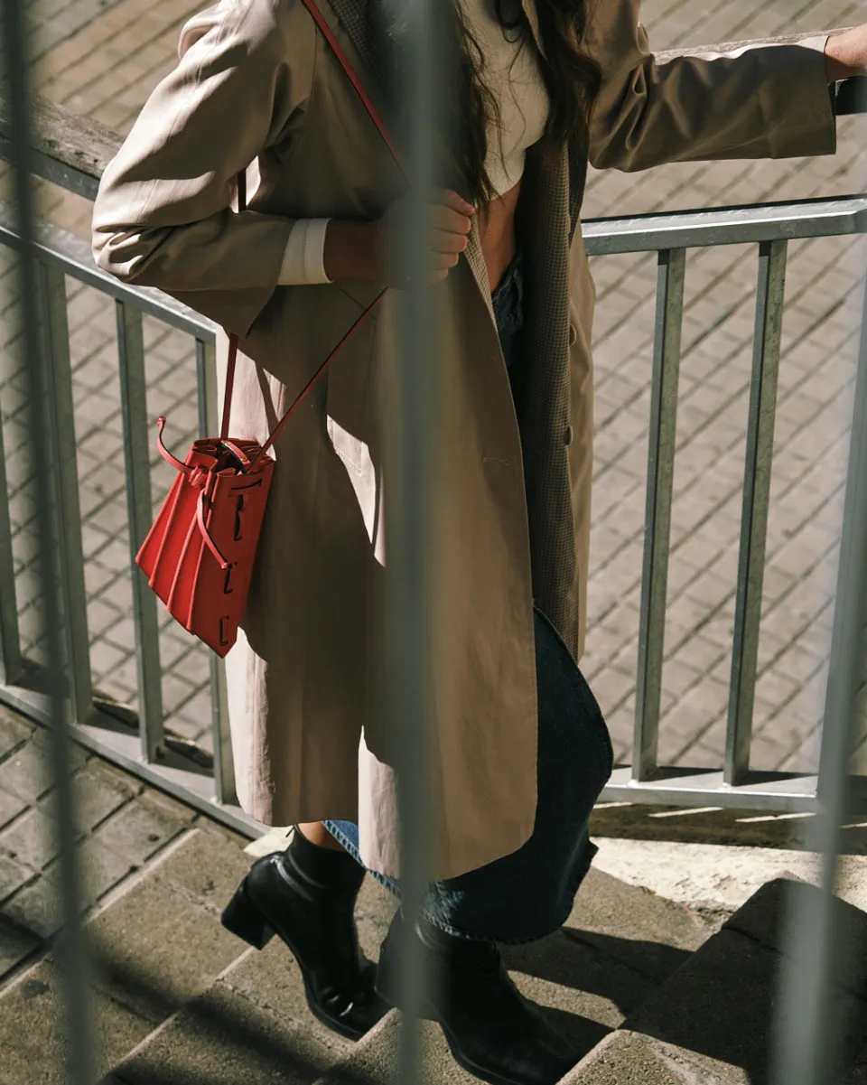 TA-DAAN Origami Leather Bag Bubblegum