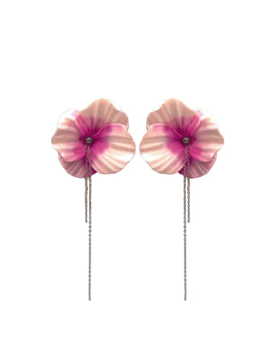 TA-DAAN Pink Grand Lilium earrings