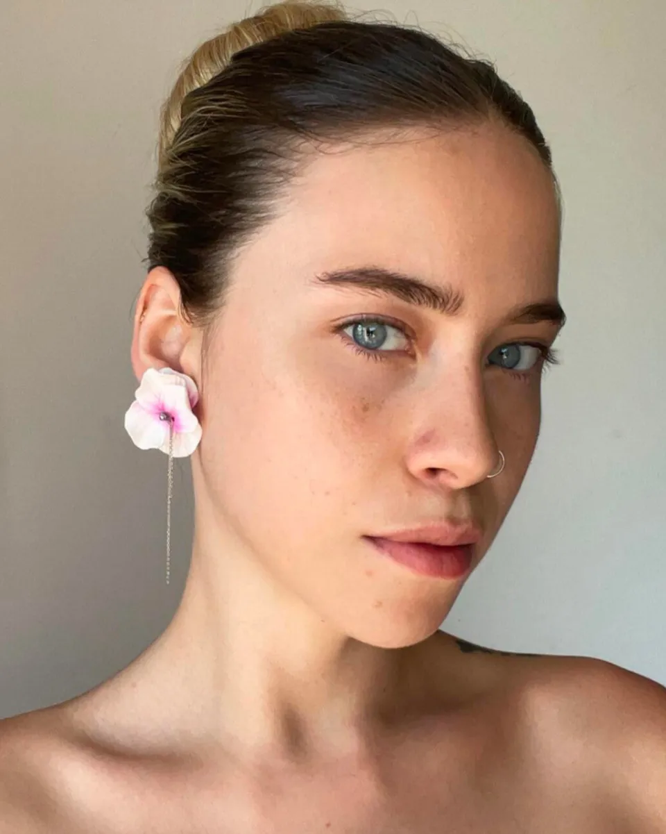TA-DAAN Pink Grand Lilium earrings