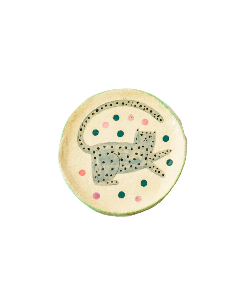 TA-DAAN Playful Cat Ceramic Plate