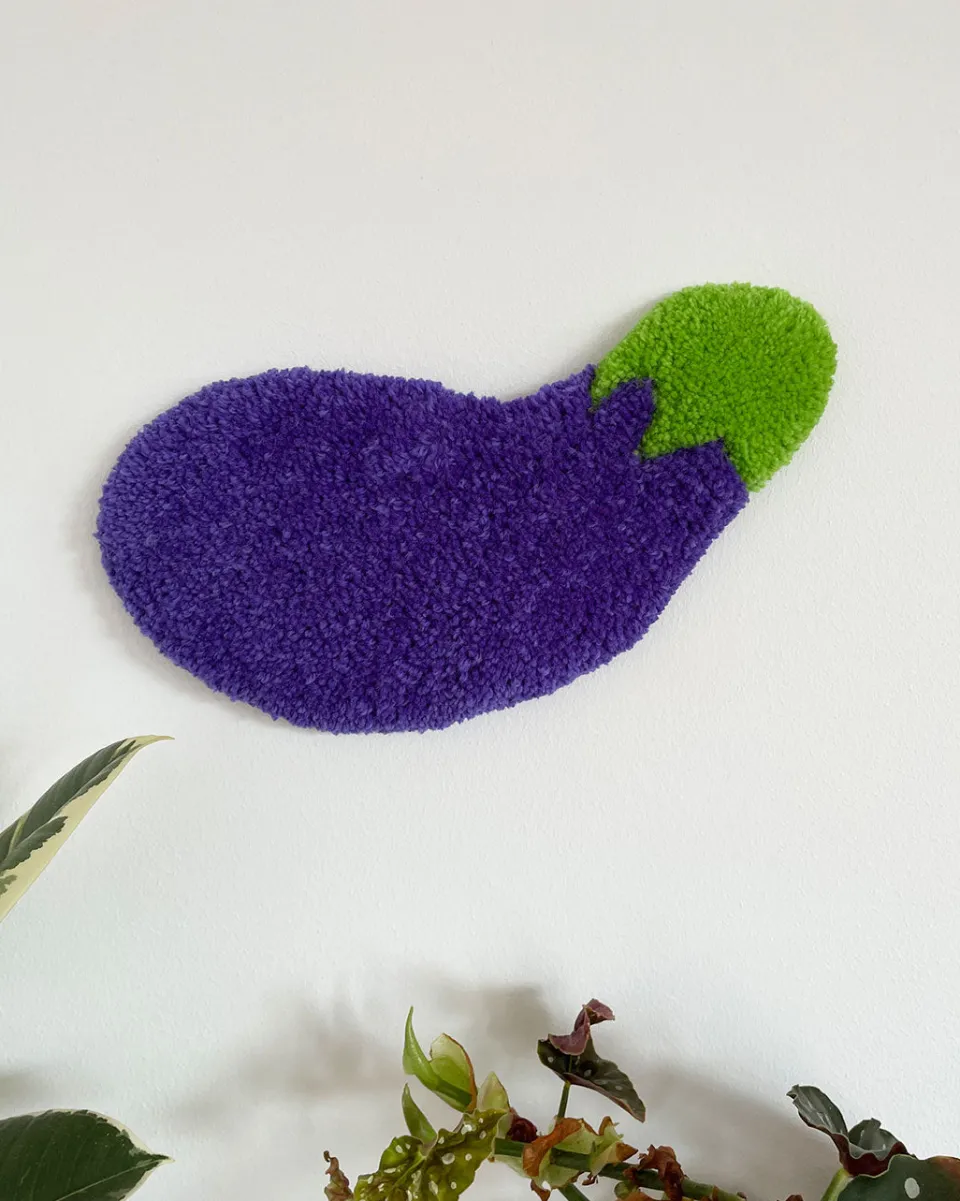 TA-DAAN Plump and Purple Eggplant Rug