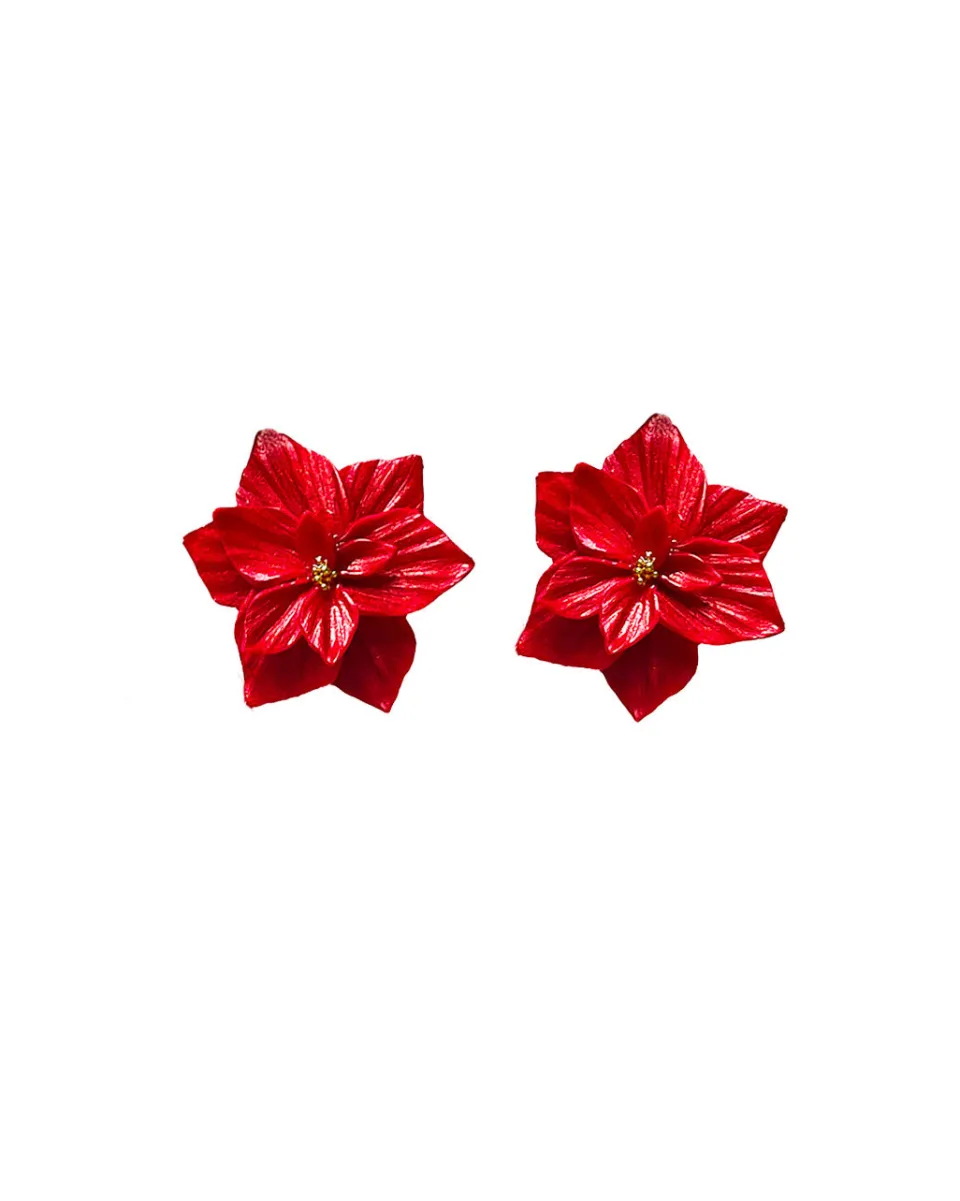 TA-DAAN Poinsettia earrings