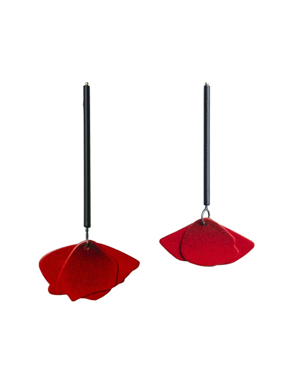 TA-DAAN Poppy herbarium Earrings