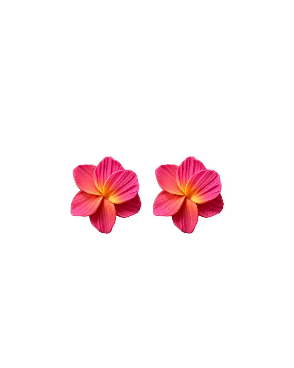TA-DAAN Red Frangipane earrings
