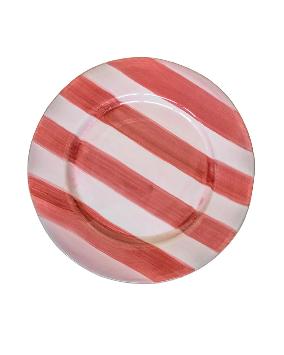 TA-DAAN Red Stripe dinner plate