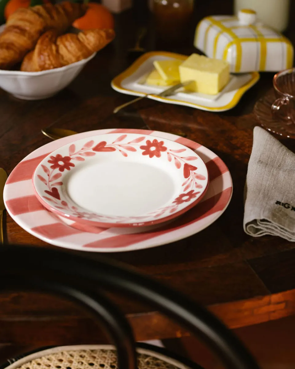 TA-DAAN Red Stripe dinner plate