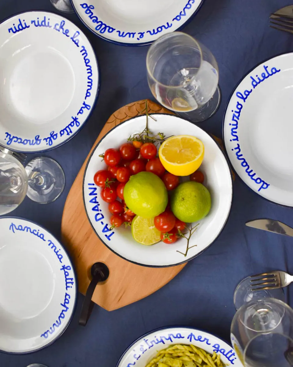 TA-DAAN Ridi ridi che la mamma ha fatto gli gnocchi enamel deep plate