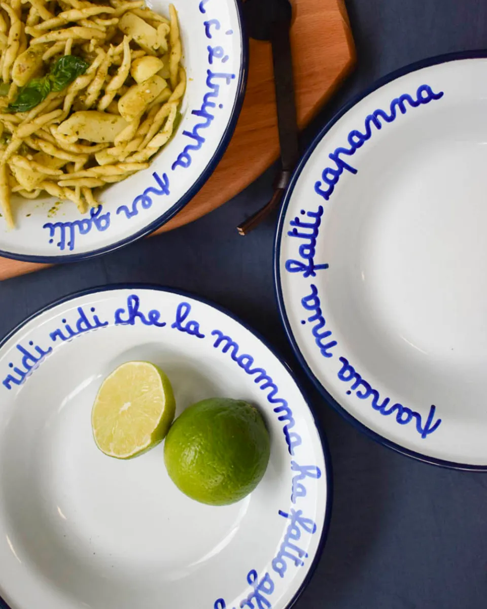TA-DAAN Ridi ridi che la mamma ha fatto gli gnocchi enamel deep plate