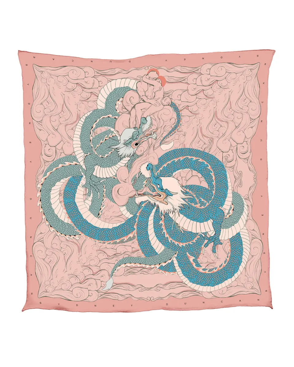 TA-DAAN Rodin's Inferno Dragon - Large square scarf