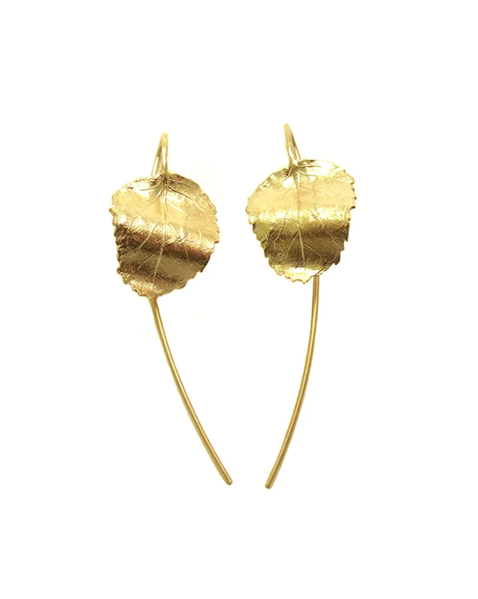 TA-DAAN Rose leaf earrings