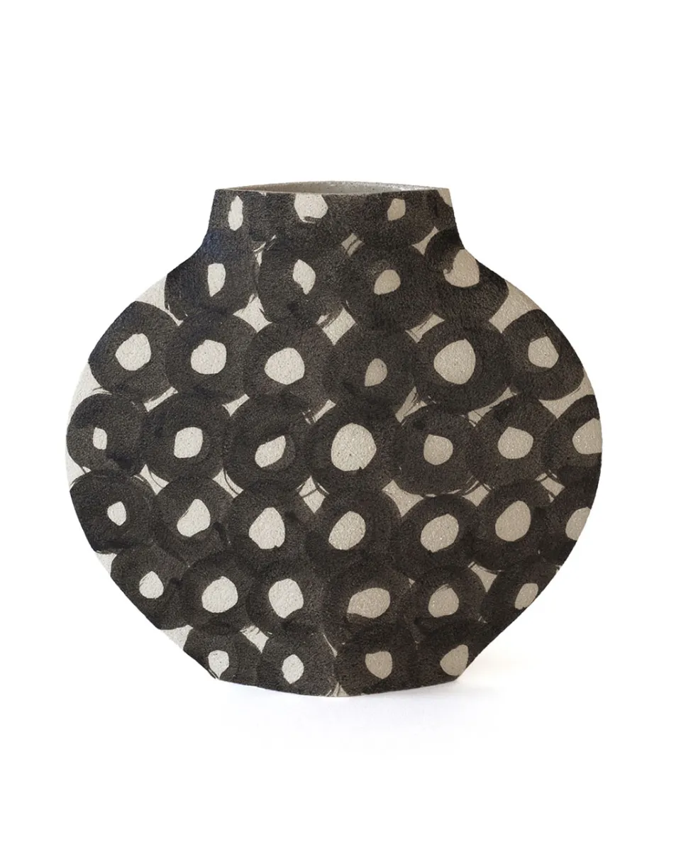 TA-DAAN ‘Rounds Pattern’ Ceramic Illustrated Vase