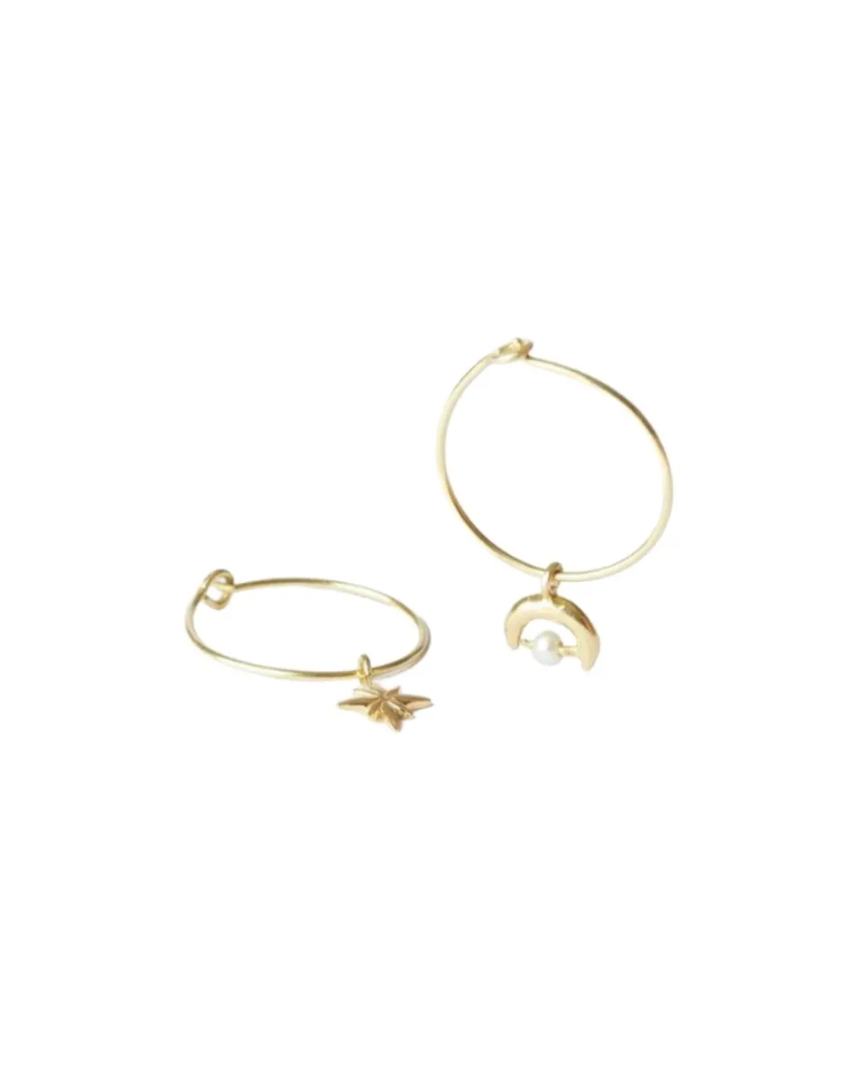 TA-DAAN Star & Moon Earrings