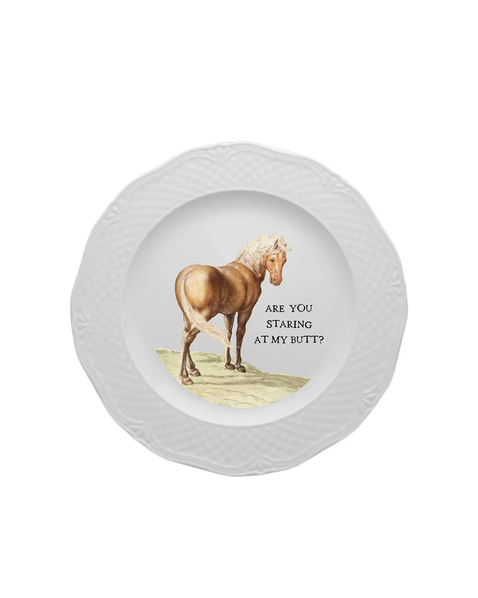 TA-DAAN Staring at butt Very Ugly Plate