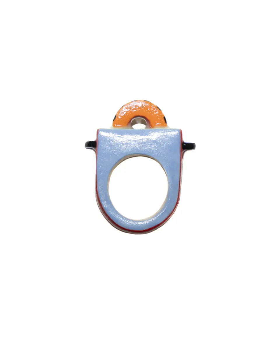 TA-DAAN Striped Arch Ceramic Ring