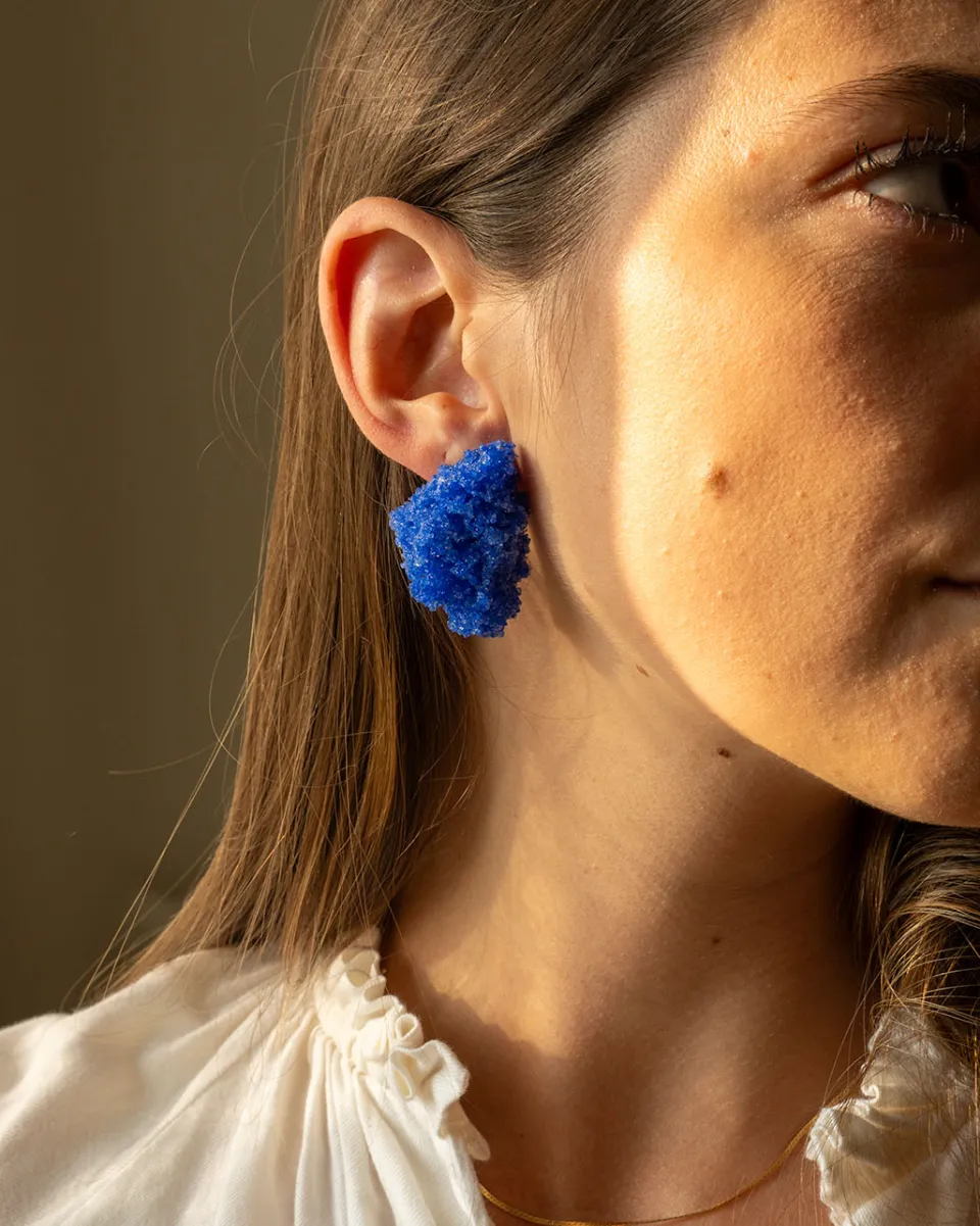 TA-DAAN Sugar Earrings - Blue oxide