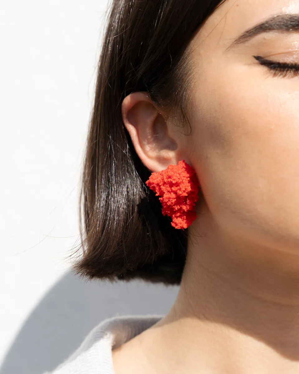 TA-DAAN Sugar Earrings - Bright Red