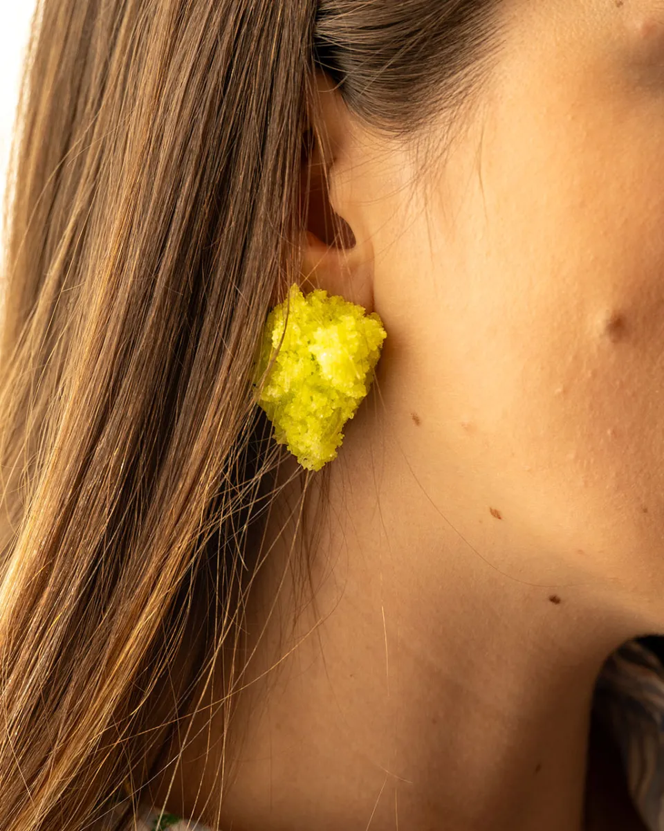 TA-DAAN Sugar Earrings - Yellow green