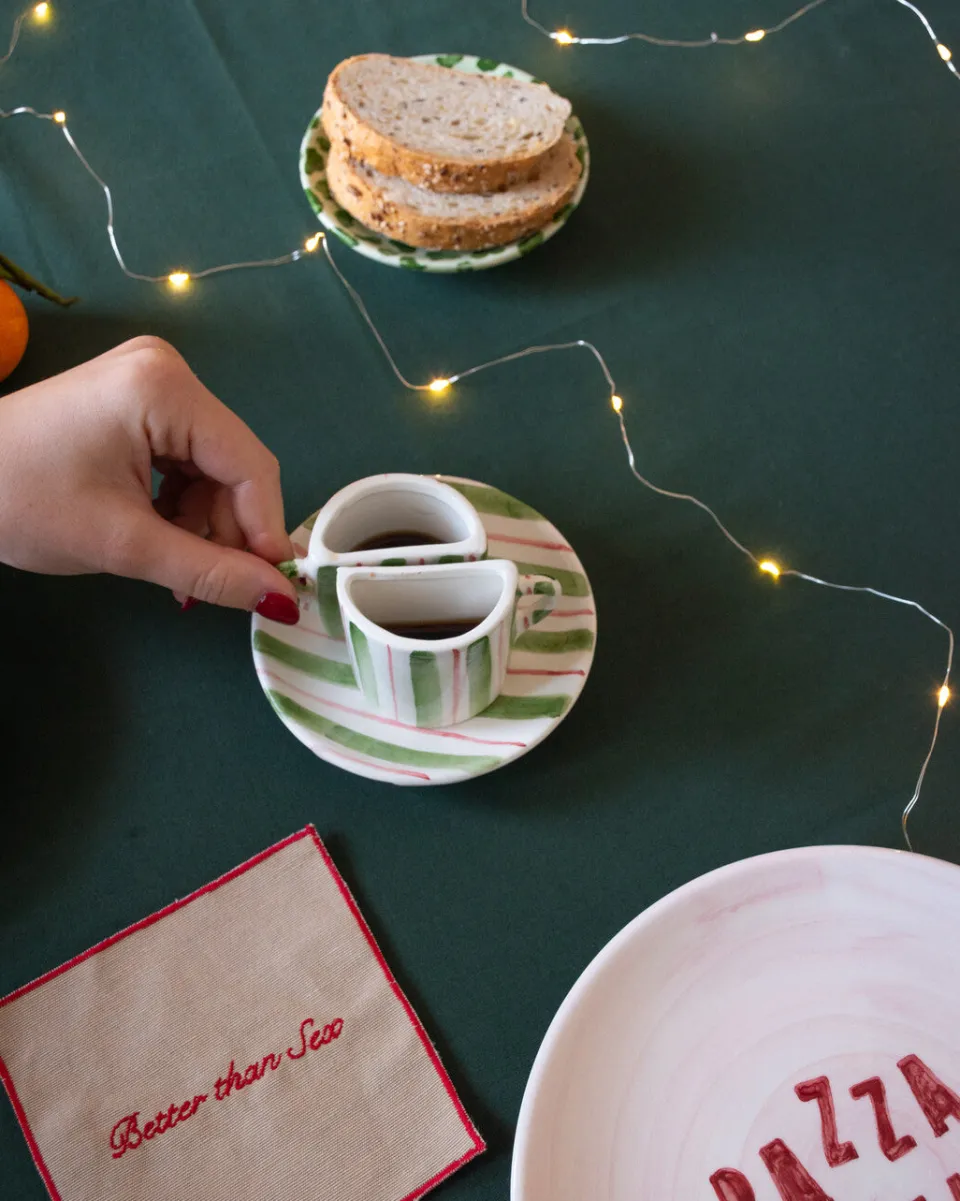 TA-DAAN Tete a tete Coffee Cup Set Striped