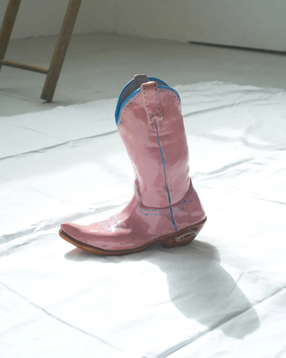 TA-DAAN Texan Boot Vase