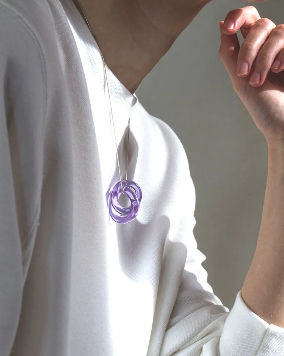 TA-DAAN Ties of Light Glass Necklace
