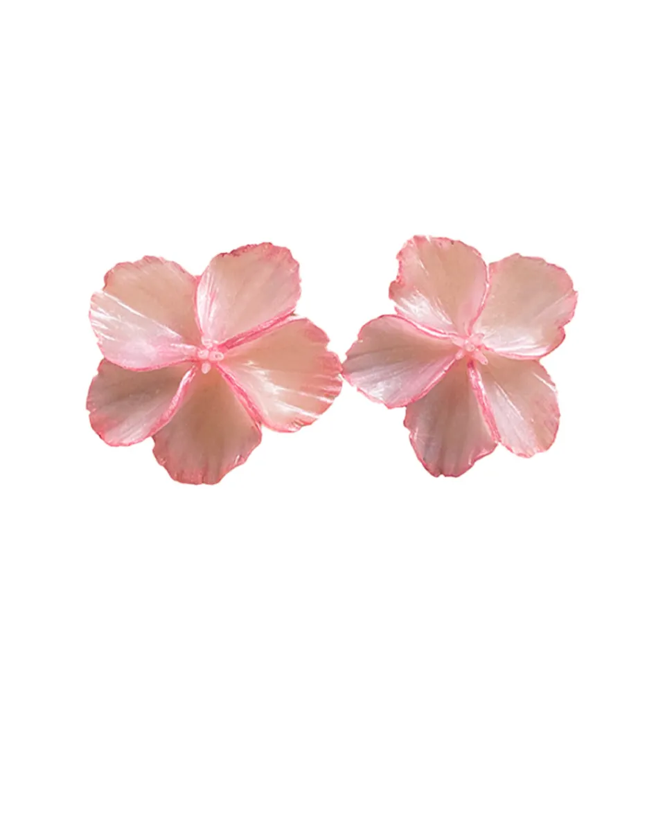 TA-DAAN Translucent Hibiscus earrings
