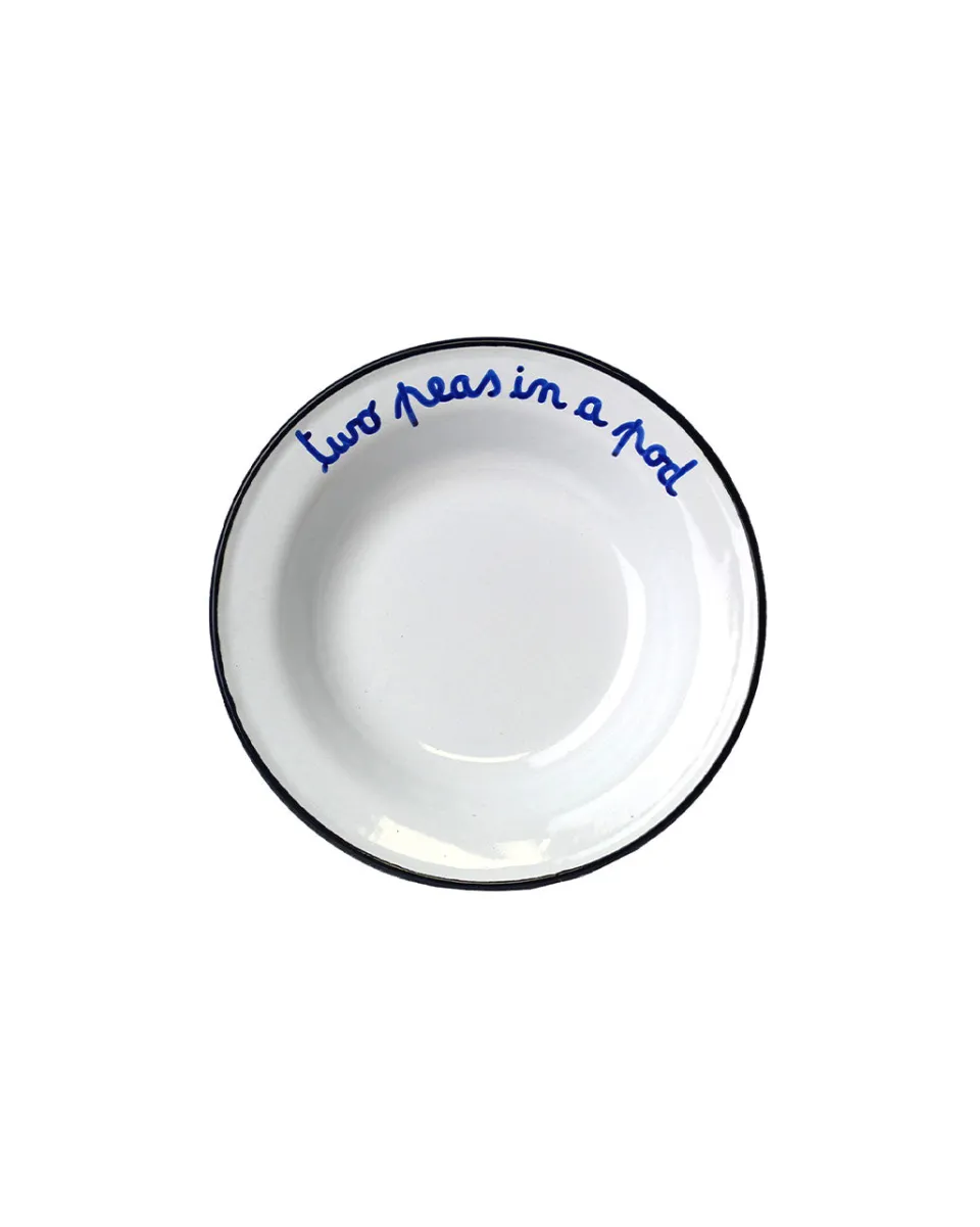 TA-DAAN Two peas in a pod enamel deep plate
