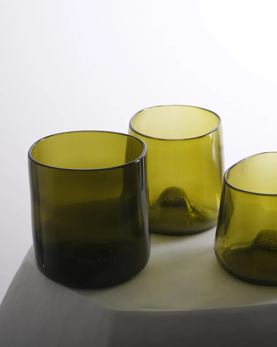 TA-DAAN Upcycled irregular drinking glass