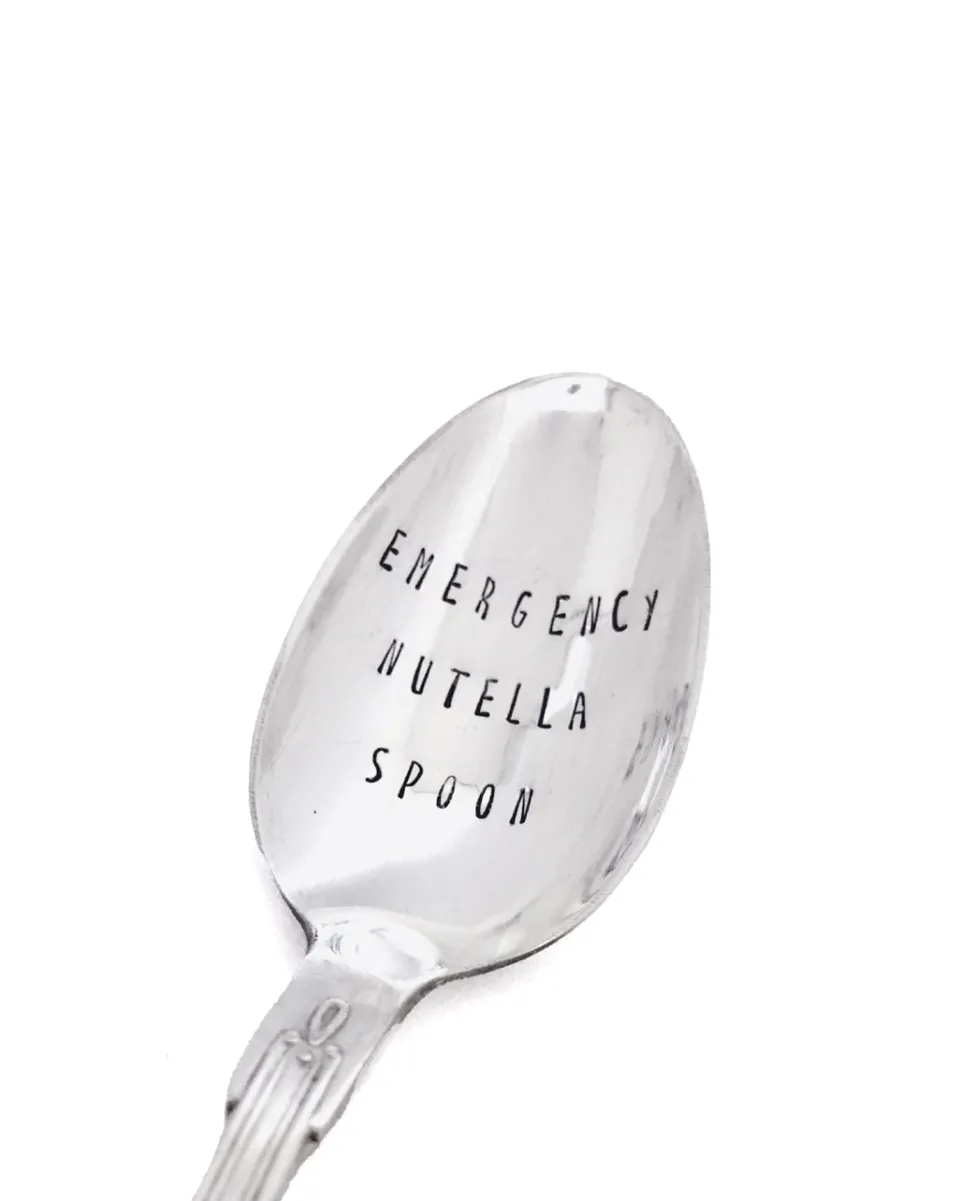 TA-DAAN Vintage Silver Hand-stamped dessert spoon