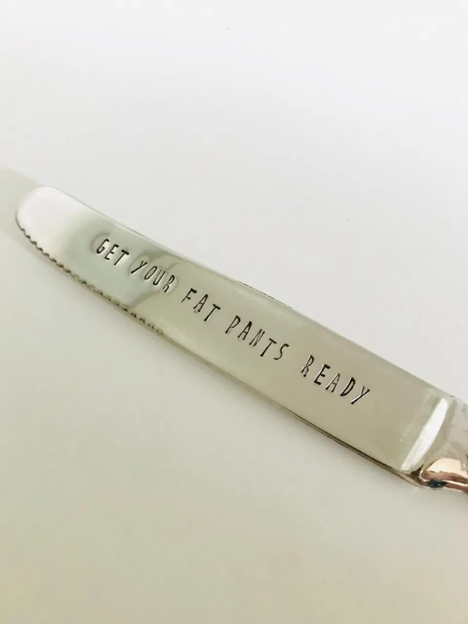 TA-DAAN Vintage Silver Hand-stamped knife English MIX - Set of 6 (-10%)
