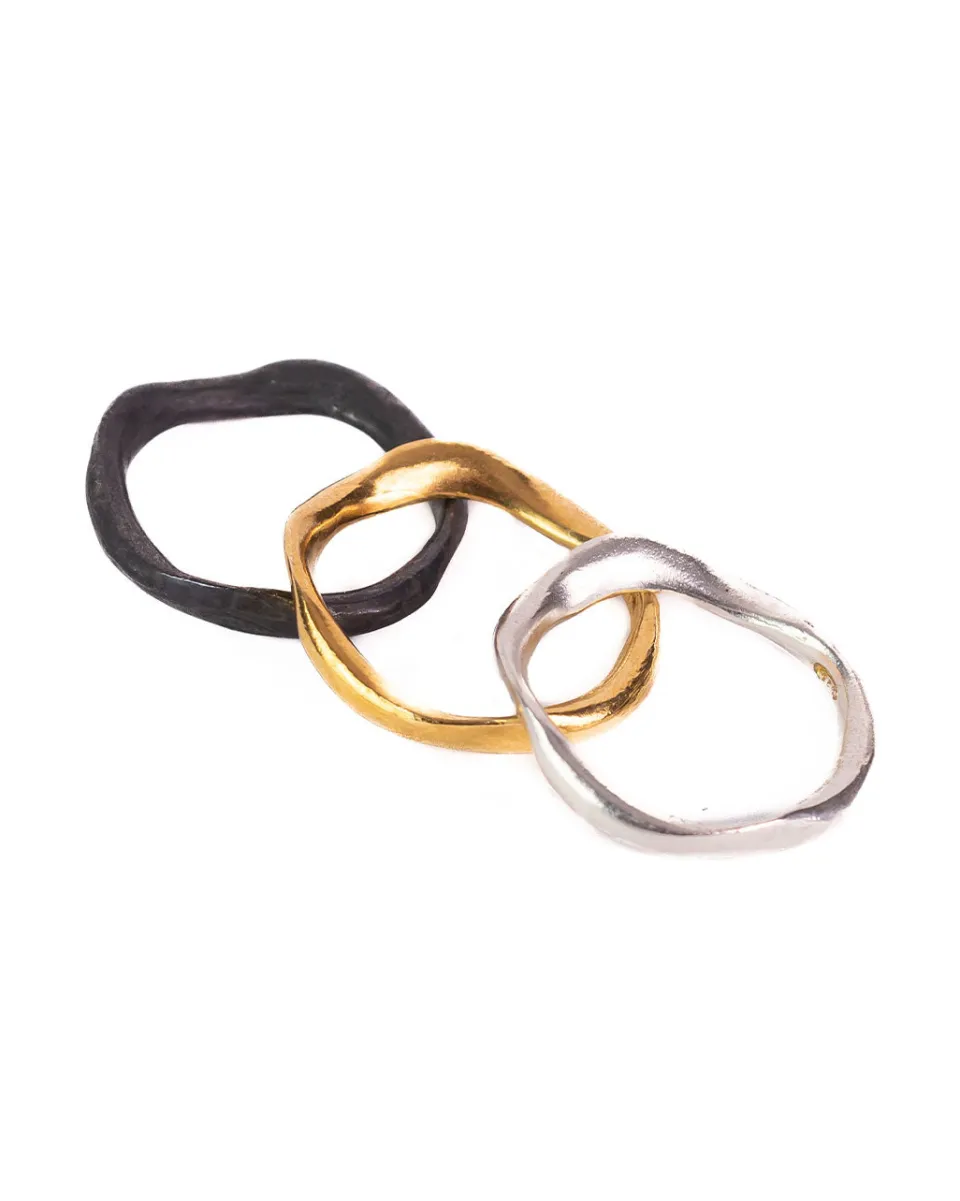 TA-DAAN Wave Trio Rings