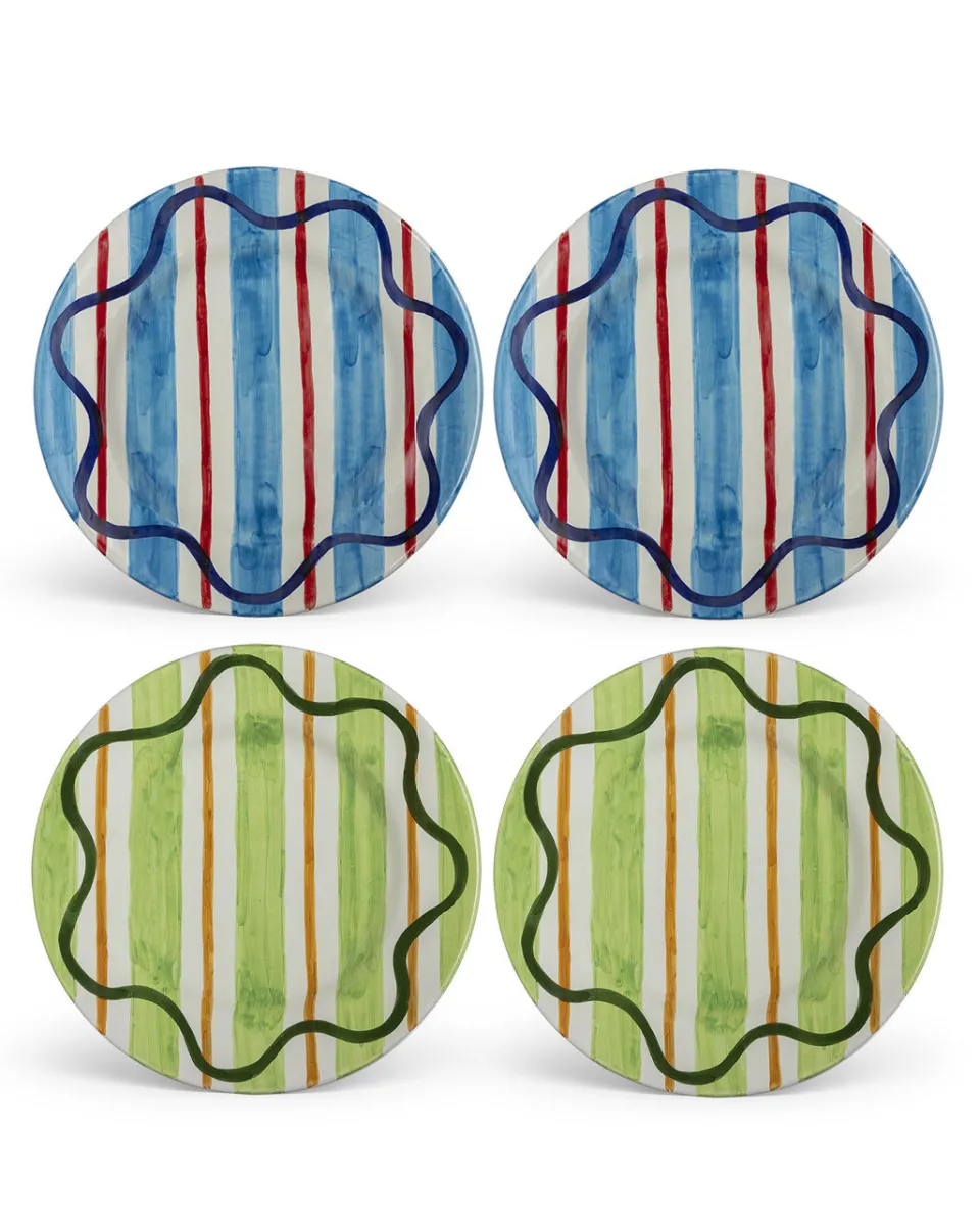TA-DAAN Wavy-Lines Plate MIX - Set of 4