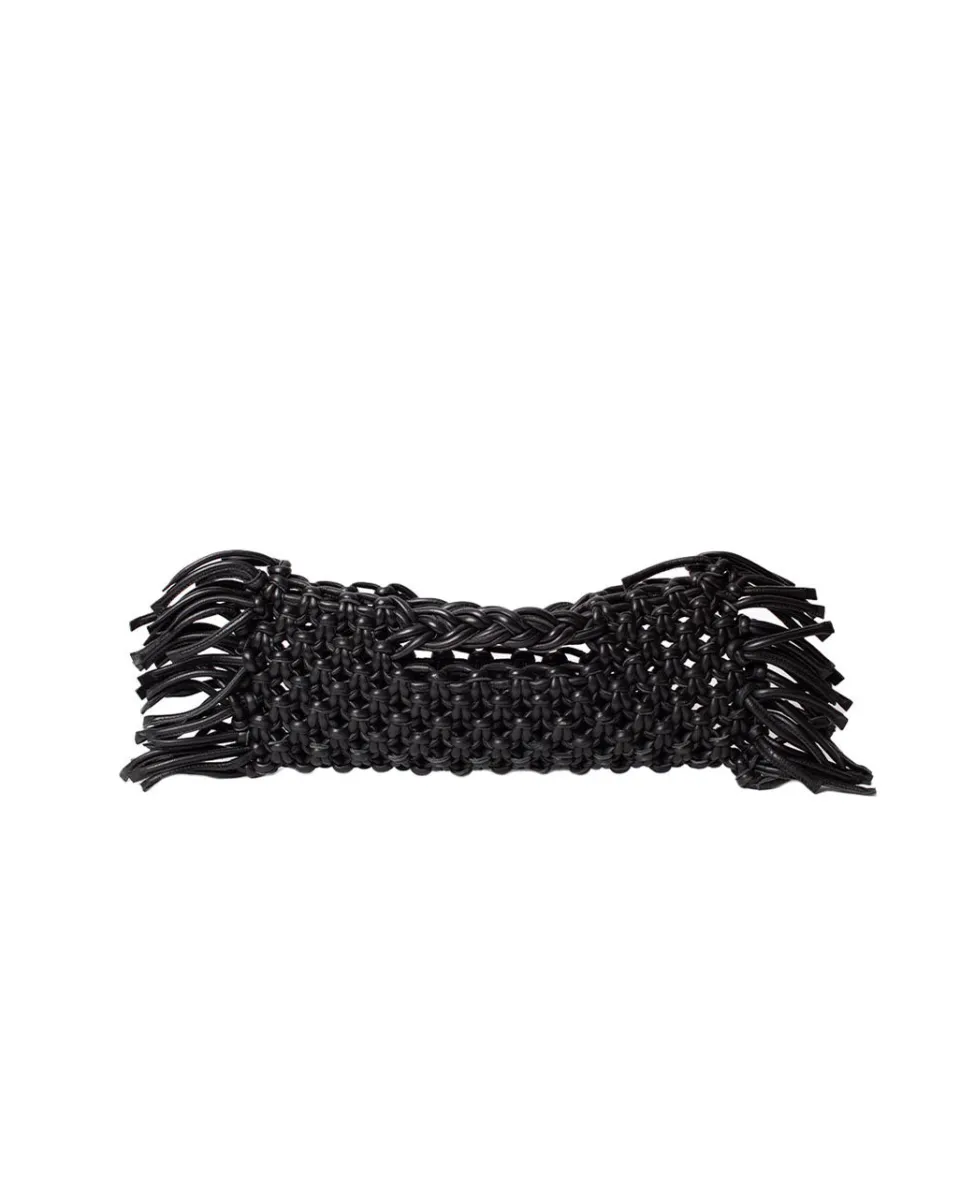TA-DAAN Weaved leather baguette bag