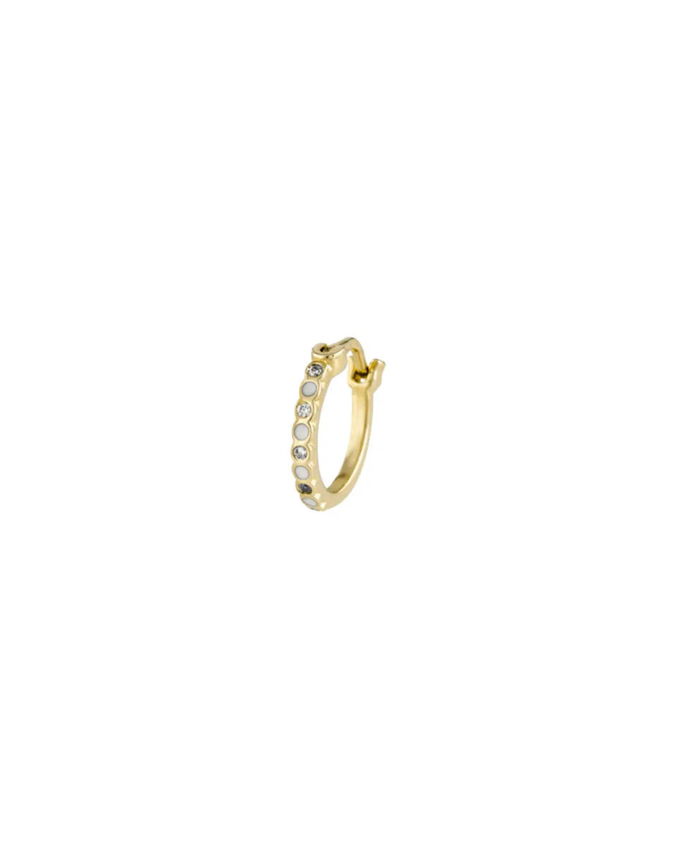 TA-DAAN White gems hoop earrings