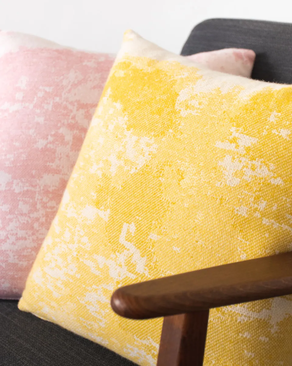 TA-DAAN Yellow Stucco Cushion